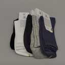 GOWAAW 5 Pairs Cotton Men's Crew Socks, Athletic Cushioned Sport Running Calf Socks, Seamless Toe Design, Durable, Soft, Breathable, High Stretch, Size 7-11