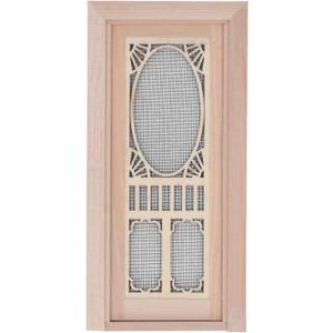 1:12 Mini Dollhouse Furniture Model, Doll House Screen Door Birch for DIY Dollhouse Doors
