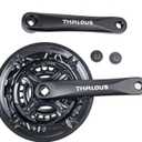 THALOUS Bicycle Crankset 6 7 8 Speed 42/34/24T Universal Square Crank Set 170MM Crank Arm for Mountain Bike