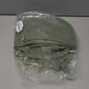 Erica 3-Pack Crushed Texture Sheer Voile Beaded Ascot Curtain Valance, Sage Green, 51" W x 24" L (Pack of 3)