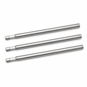QUARKZMAN 3pcs Spherical End Hex Screwdriver Bit Set 4mm (H4.0) Size 1/4" Hex Shank 100mm (4") Length Magnetic Ball End Bits Metric S2 Steel