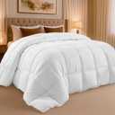 Utopia Bedding King Comforter Duvet Insert, Quilted White Comforter with Corner Tabs, Box Stitched Down Alternative Comforters King Size 90 x 102 inches