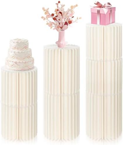 POMINEL Cylinder Stands for Party, 7pcs Cilindros Para Fiestas Cake Pedestal Stand for Party