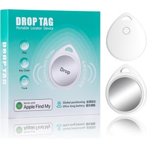 Air Tracker Tags 2-Pack, Smart Bluetooth Tracker Work with Apple Find My (iOS Only) IP65 Waterproof, Keys Finder, Item Locator, Tracker Tag for Luggage Tags, Keys, Bags, Pet