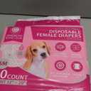 American Kennel Club Female Dog Wrap, Disposable Diapers with Wetness Indicator (Small Waist Size 12 - 20 in)