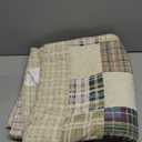 Greenland Home Oxford 100% Cotton Throw Blanket, Tan 50 x 60 in