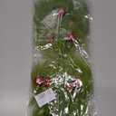 17 Inch Christmas Tree Picks, 6 PCS Lime Green Furry Curly Stems with Red Glitter Balls, Flexible Christmas Tree Topper Decorations for Holiday Arrangements, Wreaths & Table Christmas Decor