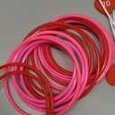 Skylety 26 Pcs Mother's Day Ring Toss Game for Wedding 6 Targets Stands and 20 Rings Combo for Indoor Outdoor Anniversary Party Game Table Centerpiece Decoration (Red)