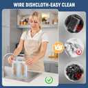 5 x Double Side Non Scratch Wire Dishcloth 15pcs-Multipurpose Wire Dishwashing Rags Wire Mesh Cleaning Cloth,Kitchen Towels and Dishcloths Sets Microfiber Cloth for Cleaning Pans Sinks & Cookware