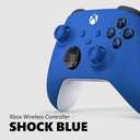 Xbox Wireless Gaming Controller | Shock Blue | Console, PC, & Android | Textured Grip | Wireless, Bluetooth, USB-C Connectivity
