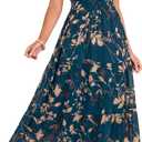 Simplee Womens Summer Halter Wedding Guest Dress Maxi Floral Vacation Boho Sundresses Flowy Formal Long Travel Dresses 2026 (XL)