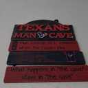 Houston Texans Mancave Sign FOCO Visit  NFL Team Logo Man Cave Hanging Wall Sign (One Size)