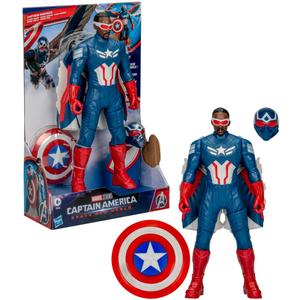 Marvel Avengers Captain America: Brave New World Flight Mode Action Figure with Accessories, 9-Inch-Scale (22 cm) Super Hero Toys for Kids Ages 4+
