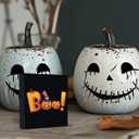 2 x Boo Decor Halloween Decorations Halloween Decor Lighted Pumpkin Decor Halloween Decor Halloween Table Decor Halloween Kitchen Decor Halloween Decorations for Home Office 5 X 5 Inch