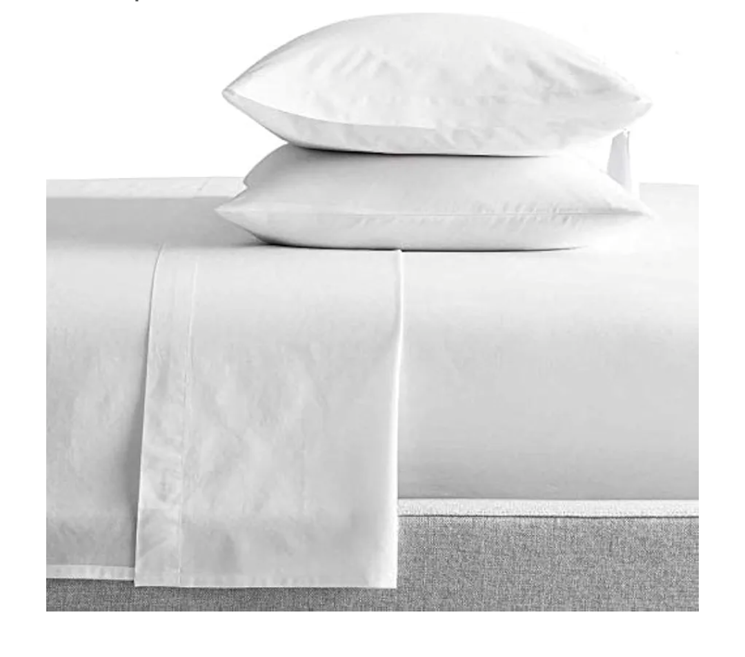 Kamas White King Sheets Set Egyptian Cotton Sheets 1000 Thread Count Egyptian Cotton, Sateen Weave for Soft and Comfort Feel, Fits Mattress Upto 16'' Deep Pocket