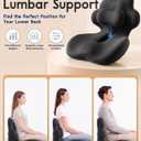 Office Chair Cushion Car Seat Cushion with Adjustable Lumbar Support Pillow