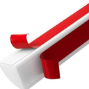 Pack of 2 Pluden Flexible Quarter Round Molding Trim, Double-Sided Self Adhesive Peel and Stick Quarter Round Rubber Trim Molding for Wall Edge Corner, Cabinet Edge, Countertops, 39inch, White