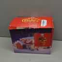 6 FT Thanksgiving Inflatable Turkey with LED Lights, Funny Chef Turkey Holding Burger Sitting on Pumpkin, Blow Up Yard Decoration for Outdoor, Fall Harvest & Holiday Party Decor