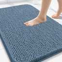 Arotive Bathroom Rugs 30x20, Extra Soft Absorbent Shaggy Chenille Bath Rugs, Machine Washable Rubber Backing Non-Slip Bath Mats for Bathroom Floor Tub and Shower, Home Decor Accessories, Grayish Blue
