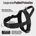 Arblina No Pull Dog Harness with Soft Mesh Padded, Fully Adjustable Walking Harness with Handle for Dogs, Reflective Front Clip Harness for Training and Hiking, Black, XL