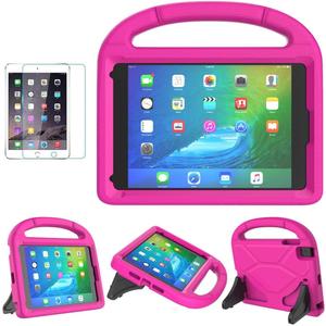 SUPLIK Kids Case for iPad Mini 5/4/3/2/1 (7.9"), Durable Shockproof Protective Handle Bumper Stand Cover with 2*Screen Protectors for 7.9 inch Apple iPad Mini 5th/4th/3rd/2nd/1st Generation, Pink