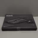 Ergonomic Wireless Keyboard and Mouse Combo, 30dB Quiet Full Size Keyboard Set with Wave Keys & Soft Palm Rest, Dual-System Switch for Windows/Mac, Ideal for Business Teams Home OfficeSablute (Black)