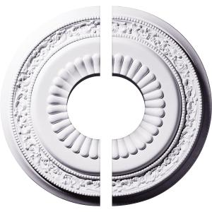 Ekena Millwork CM20LN2 20 5/8"OD x 6 1/4"ID x 1 3/8"P Lauren Ceiling Medallion, Fits Canopies up to 6-1/4", 2 Piece