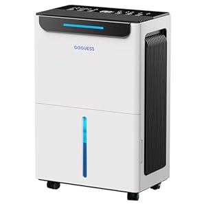 GoGuess 1600 Sq Ft Dehumidifier For Basement, 21 Pints/ Day with Drain Hose & Humidistat. For Basement, Home, RV, 3 Modes & 24H Timer