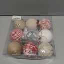 12PCS Rustic Christmas Ornaments Set, 8 Burlap Balls & 4 Paper Honeycomb Ornaments, 3.15" Farmhouse Vintage Holiday Tree Decorations