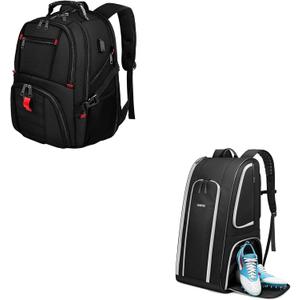 YOREPEK Football Bag for Equipment, Large Football backpack, Duffle Bag for Shoulder Pads & Shoes Compartment & travel Backpack, Extra Large 50L Laptop Backpacks