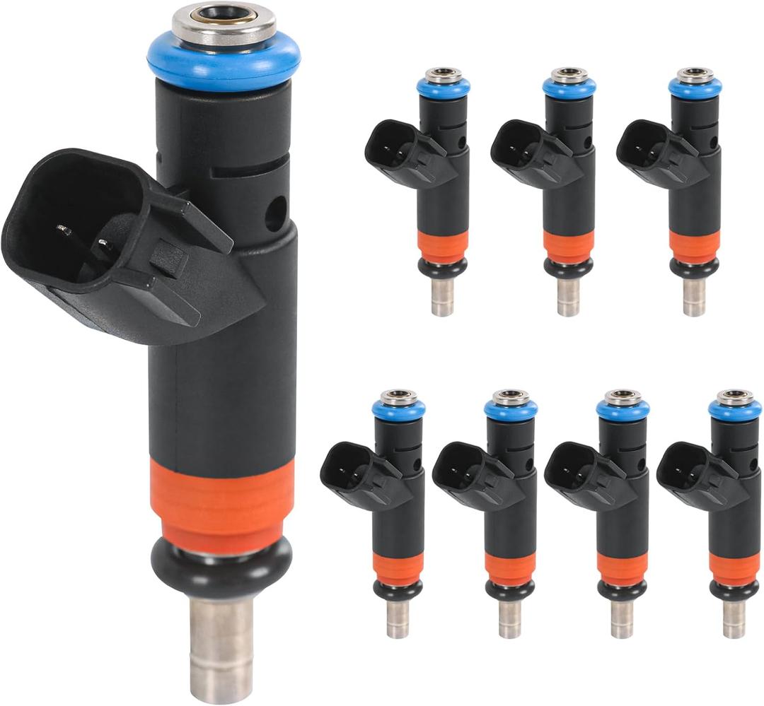 FJ732 Fuel Injectors Compatible with Hemi 5.7L 6.1L Compatible with 2011-2018 Ram 1500 2500 3500 2006-2019 Dodge Charger 2009-2019 Durango 2005-2008 Magnum 2006-2019 Jeep Grand Cherokee 4 Holes 8 PCS