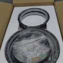 Modern LED Flush Mount Ceiling Light - 55w dimmable Ceiling Light Fixture, 5rings Ceiling lamp for Living Room,Bedroom,Dining Room,Office (Black)