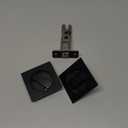 Matte Black Pocket Door Lock, Zinc Alloy Black Pocket Door Hardware Pocket Door Handles Square Pocket Door Locks for Bathroom for Closet Door Lock- 1 Pack