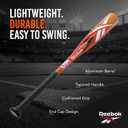 Reebok - Aluminum T-Ball Bat, Lightweight Youth Baseball, 25-Inch