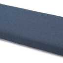 Klear Vu Rumba Outdoor/Indoor Bench Cushion, Wellfleet Bay Woven Revolution Performance Fabric, 44-inch, Indigo