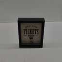 Americanflat 7x9 'Drop Your Tickets Here' Decorative Memento Memory Ticket Shadowbox Frame with Top-Loading Slot - for Sports, Concert, Movie Stub, Travel Keepsake. Polished Glass Front - Black