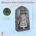 J.L. Childress Gate Check Bag for Single & Some Double Strollers - Travel Bag for Airplane, Fits Most Standard Baby Strollers, Airport Accessories Gate Check, Flying Essentials - Black