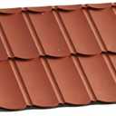 Red Metal Awning, 52In x 32In Metal Awnings Composed of Robust Metal Frame and Unique Stylish Steel Tiles for Entrance Door and Window All-Weather Protection Add Striking Appeal&Dependable Shelter