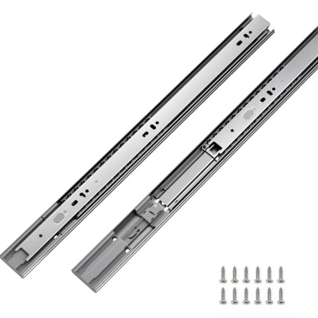 Lontan Drawer Slide 3-Fold Soft Close Ball Bearing 22" - 2 Pack