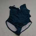 Blooming Jelly Women's Tummy Control Swimsuits Slimming Cute One Piece Bathing Suit Ruffle V Neck Swimwear XL