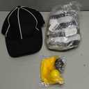 ComfyKit Men's Referee Costume Kit,Referee Shirt Stripe Umpire Jersey,Hat,Stainless Steel Whistle with Lanyard,Penalty Flag for Football Soccer Sports and Halloween Cosplay Outfits, Medium