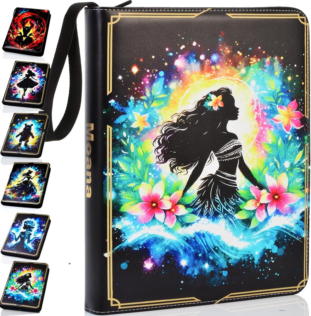 Binder Compatible with Lorcana Cards 990 Pockets Collectible Card Holder for Sports Cards and other TCG Trading Cards with 55 Sleeves(LOR-2)