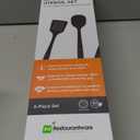 Met Lux Silicone Utensil Sets, 10 Nylon Head Cooking Utensil Sets - 6 Pieces Per Set, High-Heat Tolerance, Gray And Assorted Nylon Kitchen Utensils, For No-Stick Cookware - Restaurantware