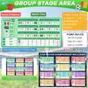 World Cup Schedule Poster 2026, 2 PCS 40.5"28.7" Large Tournament Record Wall Charts Includes Markers, Football Poster Great 2026 World Cup Merchandise Gift for Soccer Party, Home, Office & Bar Decor