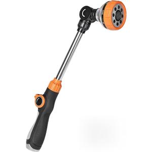 [All-New 2027] 18" Watering Wand for Garden Hose, Unistyle Hose Nozzle Sprayer with 8 Spray Patterns,180° Adjustable Angle, Thumb Flow Control, Garden Watering Wand for Plants, Flowers, Car Wash