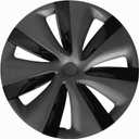 2025 Model Y Hubcaps for Tesla Accessories 2024 Wheel Covers 19 Inch 4 Pcs Compatible with Tesla Y 2024 2023 2022 2021, not fit for New Model Y Juniper (Tempest- Gloss Black and Dark Gray)