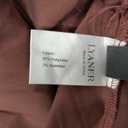 LYANER Women's Satin Skily Asymmetrical Split Slit Ruched Hight Waist Bodycon Midi Skirt (S, Dusty Brown)