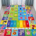 5X7 ABC Kids Rugs for Playroom - Play Mat with ABC Alphabet, Numbers & Colors Educational Rug for Kids Room, Classroom, Daycare, Preschool - Floor Playmat for Boys and Girls (78.7X59 Inch)