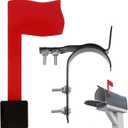 Mailbox Latch and Handle Kit with Mailbox Flag Secure Replacement Set for Easy Installation Durable Construction with High Quality Material Mail Flag Sticks to Most Surfaces Fits All Mailboxes
