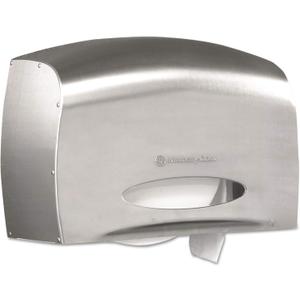 Scott Professional Pro Coreless Jumbo Roll Toilet Paper Dispenser (09601), Stainless Steel, with Stub, 14.25"x9.75"x6.00" (Qty 1)